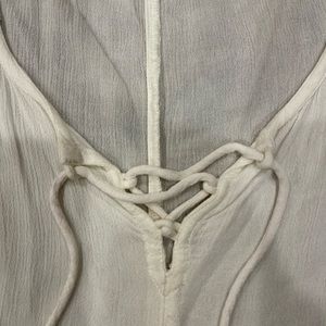 Hollister bell sleeve lace trimmed blouse